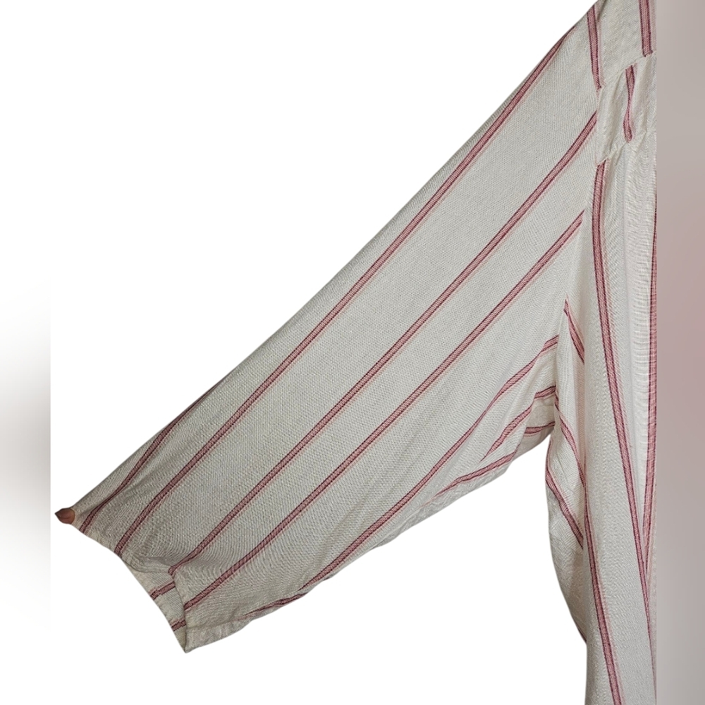 Splendid Amorosa Linen Blend Striped Top, Size XXL, Red White, EUC - Picture 7 of 9